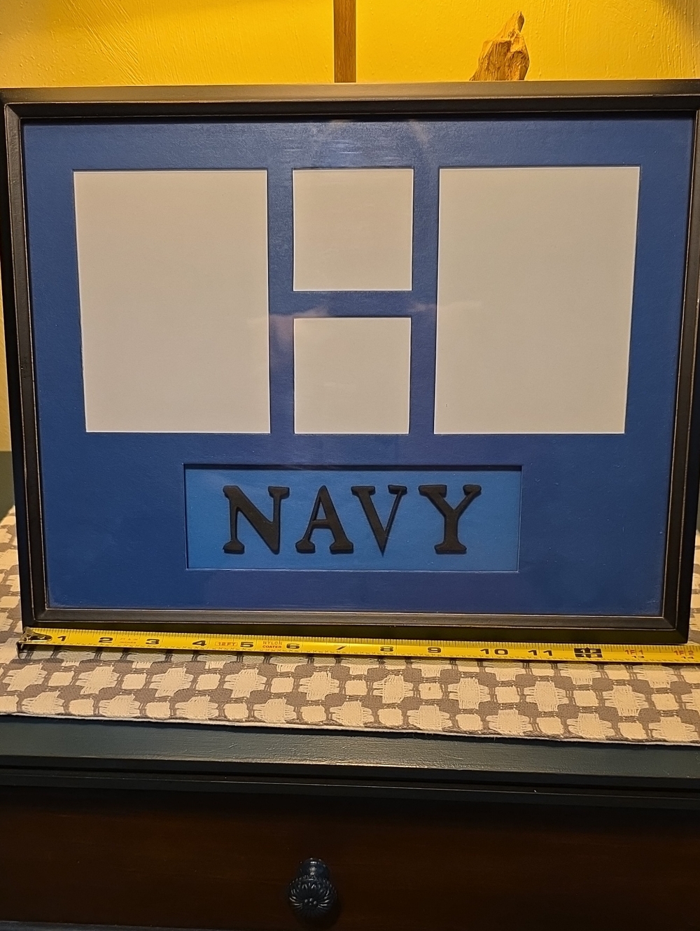 Framed Navy Photo Collage Wall Accent - Blue